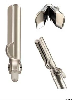 Professional 2-in-1 Curling and Crimping Iron - Champagne